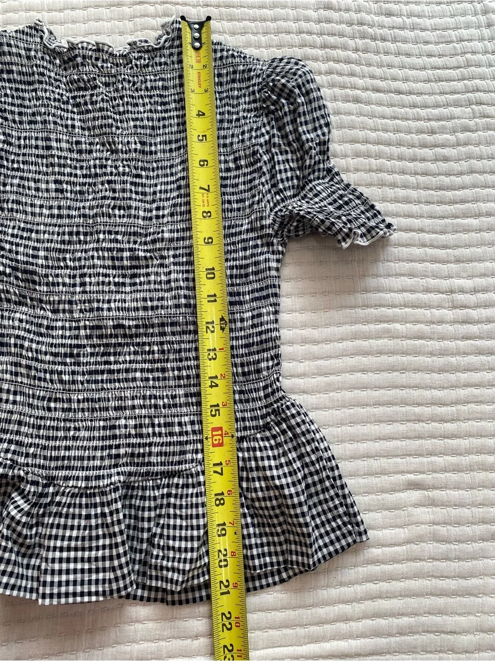 Reformation Aggie Top M Gingham